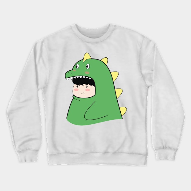 Dino boy Crewneck Sweatshirt by queenpro